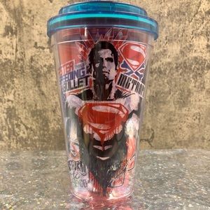 Superman Cold Cup Flip Straw Tumbler